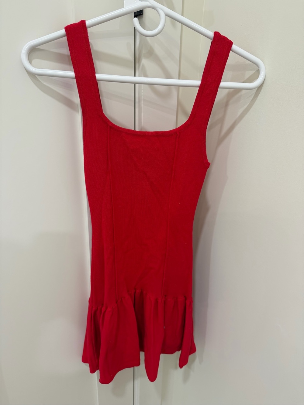 Lulu's Red Sleeveless Peplum Dress